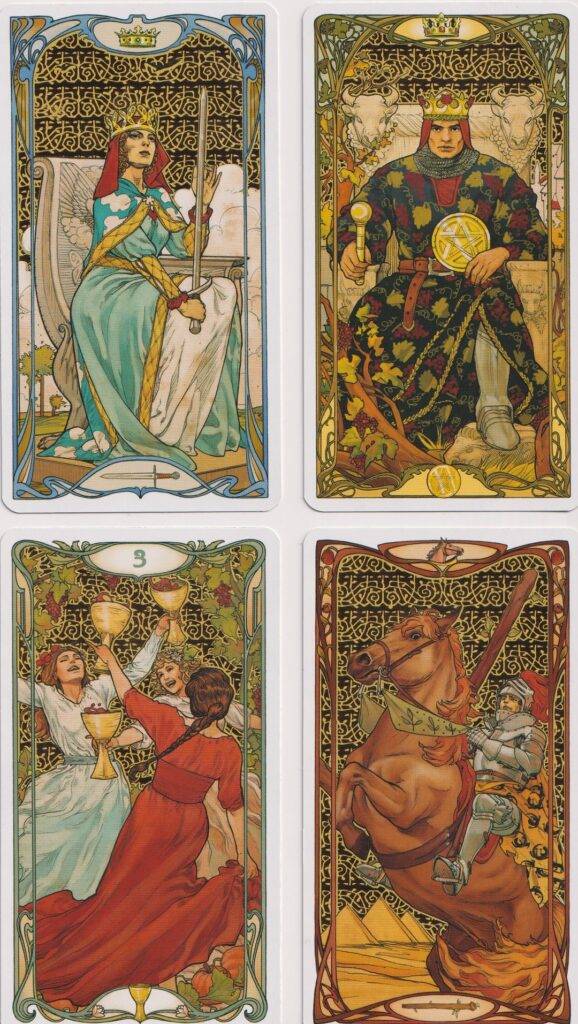 Learn to read tarot with the Golden Art Nouveau deck