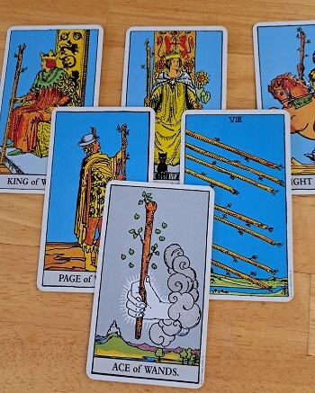 Image of cards in the Swords tarot card meanings section